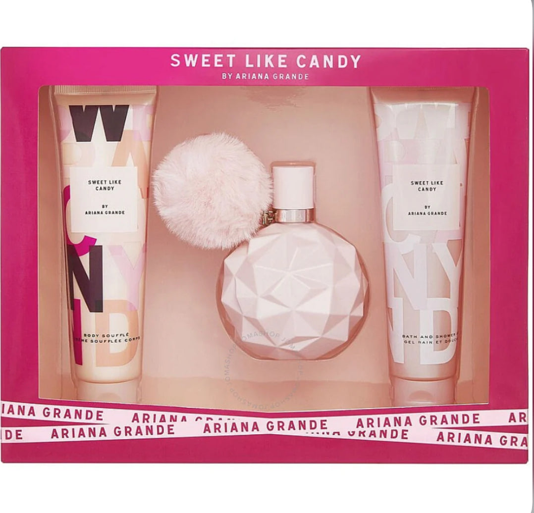 ARIANA GRANDE SWEET LIKE CANDY SET DE REGALO 3 PIEZAS