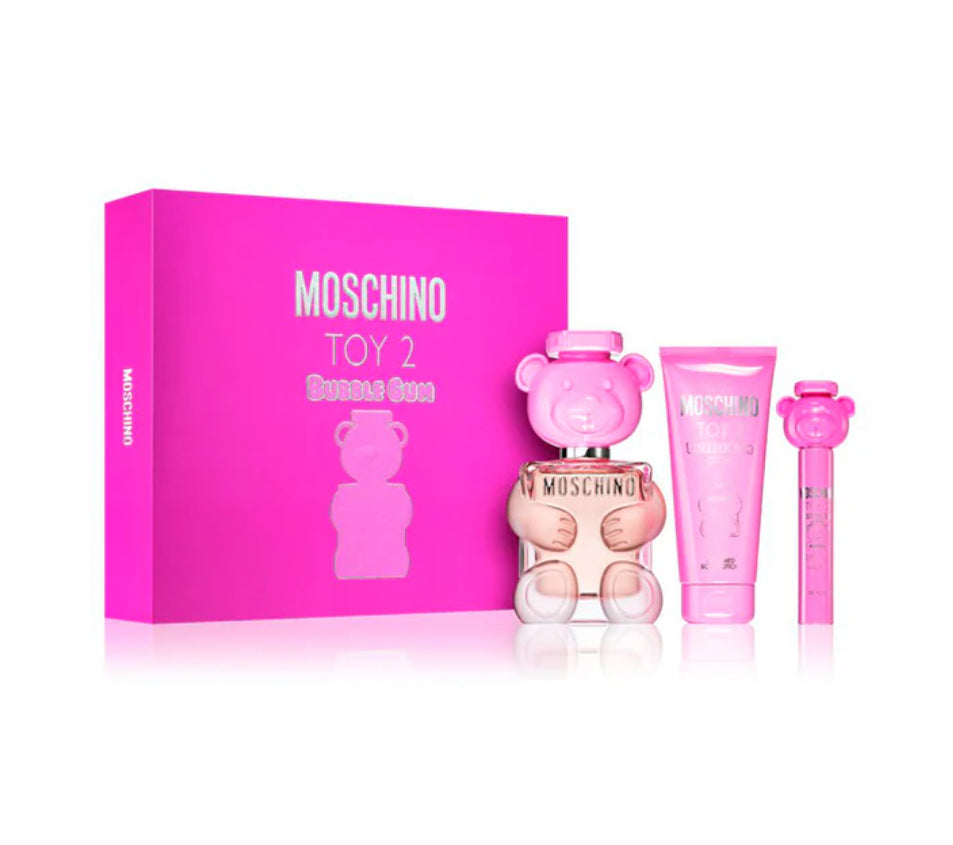 MOSCHINO TOY 2 BUBBLE GUM SET DE REGALO 3 PIEZAS